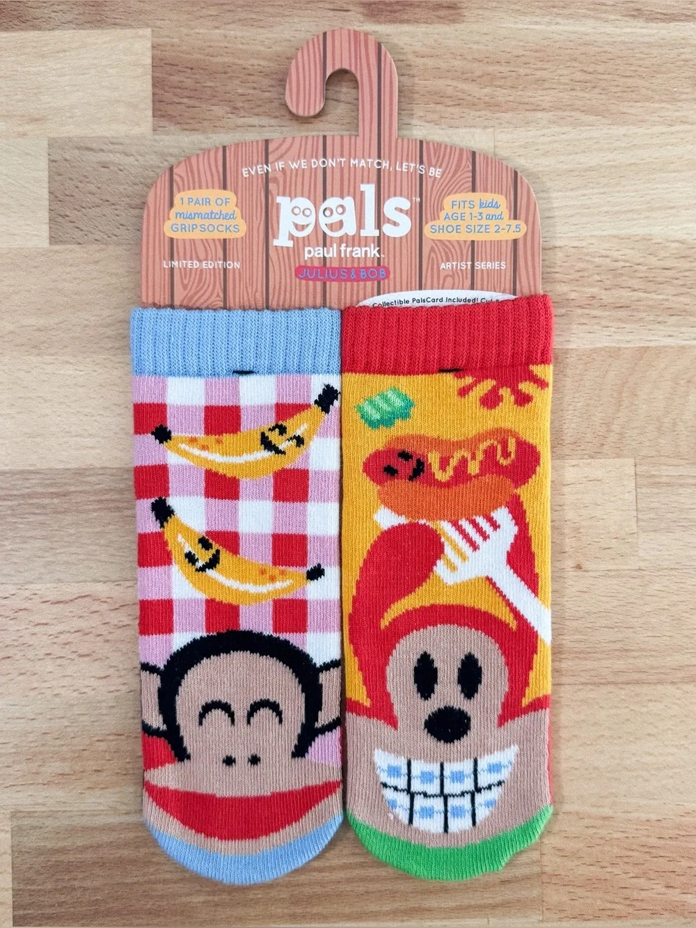 Pals Socks paul frank Kids' Mismatched Grip Socks - picnic